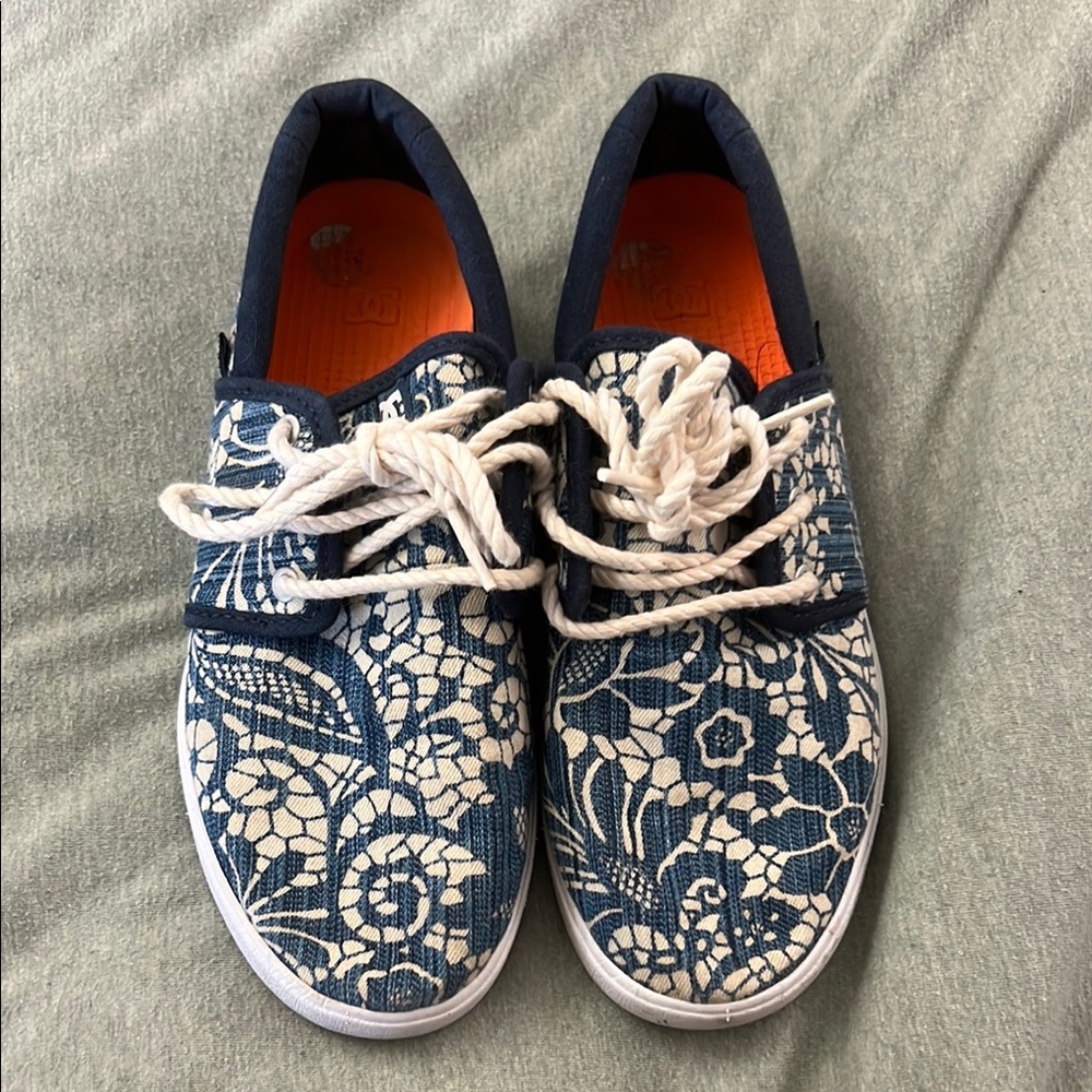 DC Floral Lace Canvas Sneakers